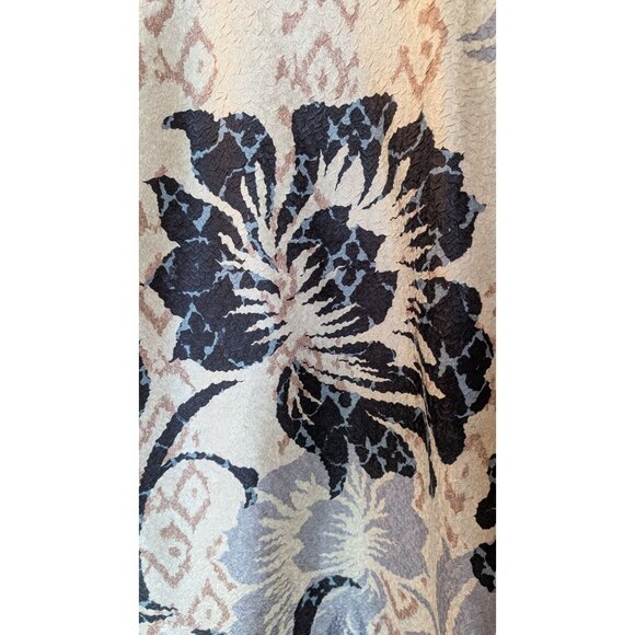 Chicos Travelers Open Front Floral Jacket US 12P Large P Lightweight Kimono - Picture 8 of 9